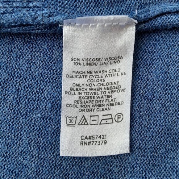 NEW Ann Taylor Cornflower Blue Button Up Sweater XSP or XS - Picture 4 of 4